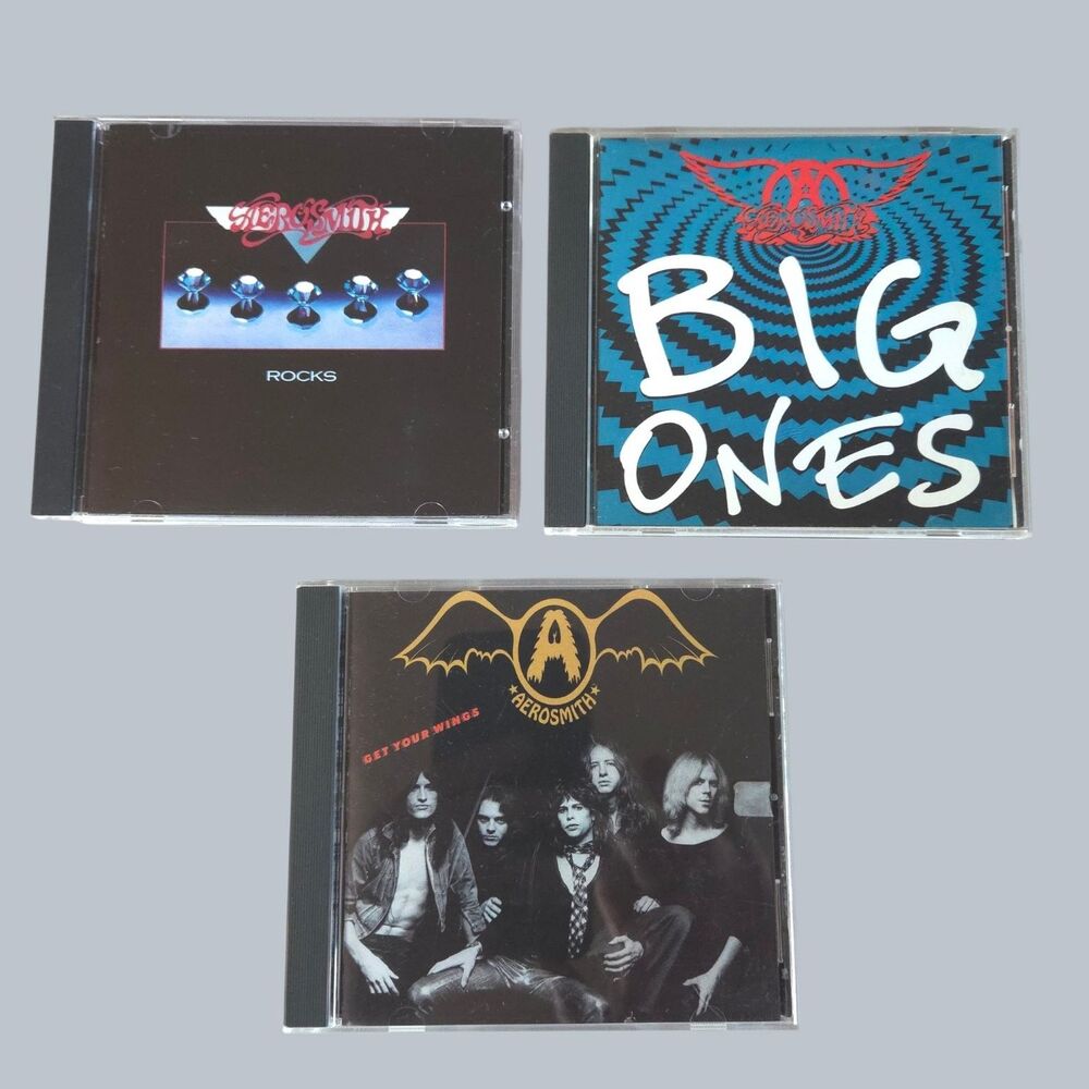 Aerosmith CD Lot - Rocks Get Your Wings Big Ones Classic Hard Rock